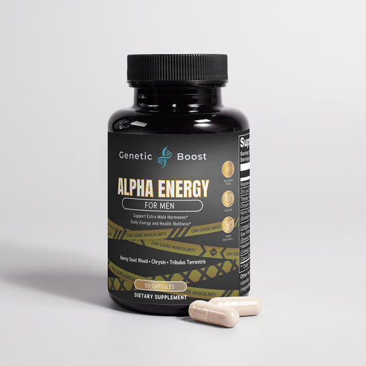 Unlock Your Strength with "Alpha Energy for Men": Genetic Boost’s Ultimate Magnesium & Zinc Supplement for Vitality, Stamina, and Health
